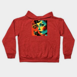 Retro Scifi Movie Cat Kids Hoodie